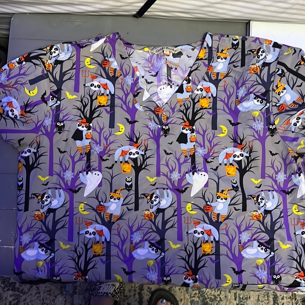 Halloween Scrub Top